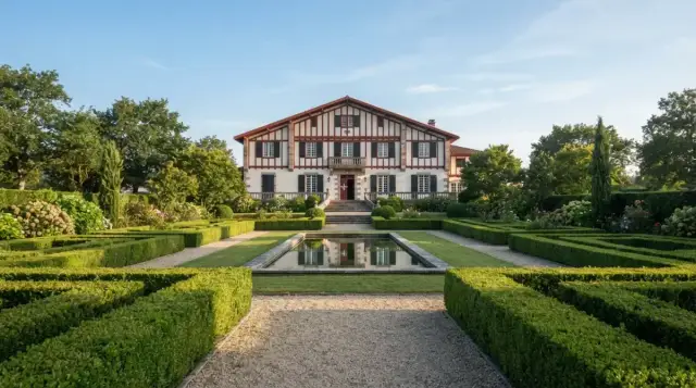 La villa Arnaga et son jardin à la française, à Cambo-les-Bains